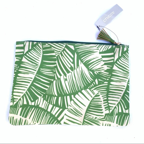 Chico’s Palm Tree Travel Toiletry Bag - Picture 3 of 6